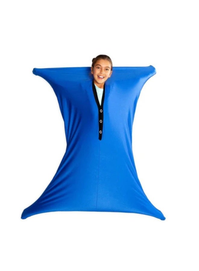 جوارب SnuzzleMart الحسية للجسم للأطفال والكبار – جوارب حركة مرنة قابلة للتنفس لدعم التوحد وفرط الحركة واضطراب المعالجة الحسية – بطانية علاجية بضغط عميق مهدئ – تعزز وعي الجسم والتركيز – لون أزرق فاتح (صغير، 102 × 69 سم) - Image 1